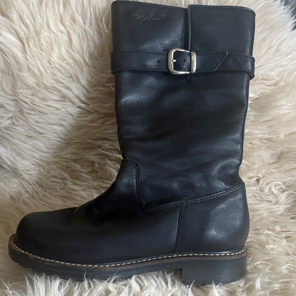 Martino black leather boots 6